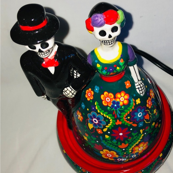 Scentsy Wax Warmer Calaca Mexican Day of the Dead Skull Original Box Spatula - Picture 6 of 7